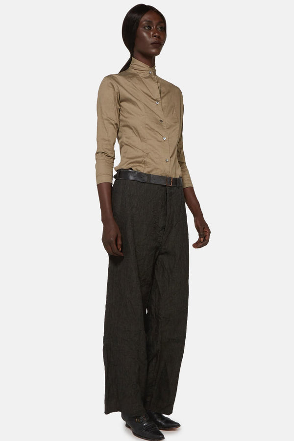 Pantalon en laine mélangée gris Paul Harnden