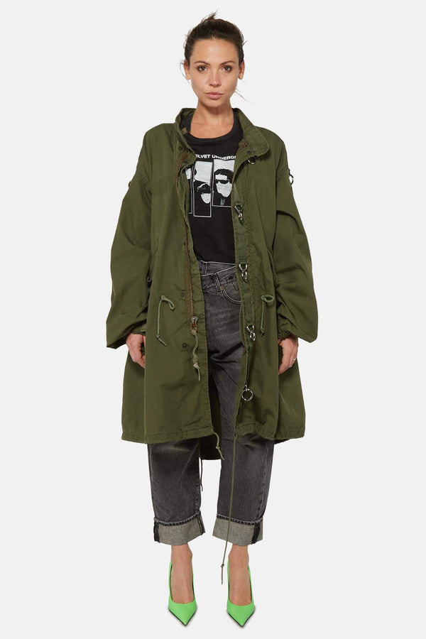 Parka oversize kaki à anneaux  R13