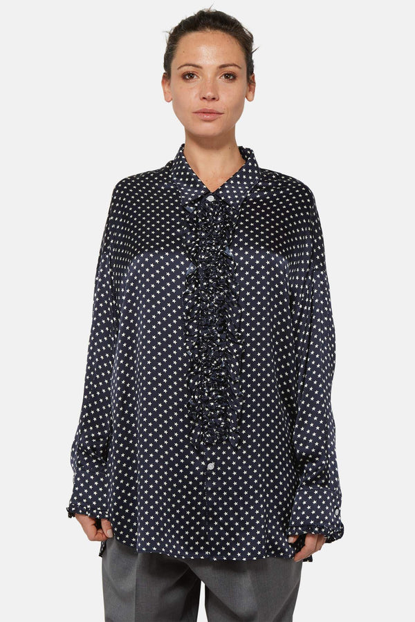 Chemise étoilée avec volants sur le devant R13