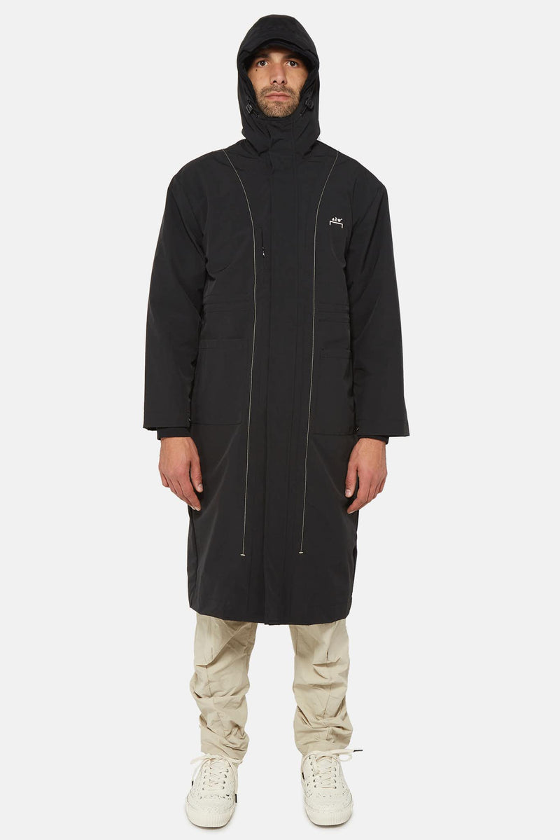 Manteau long en toile de nylon noir A-COLD-WALL*