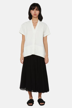 Blouse ample en lin blanc Jil Sander