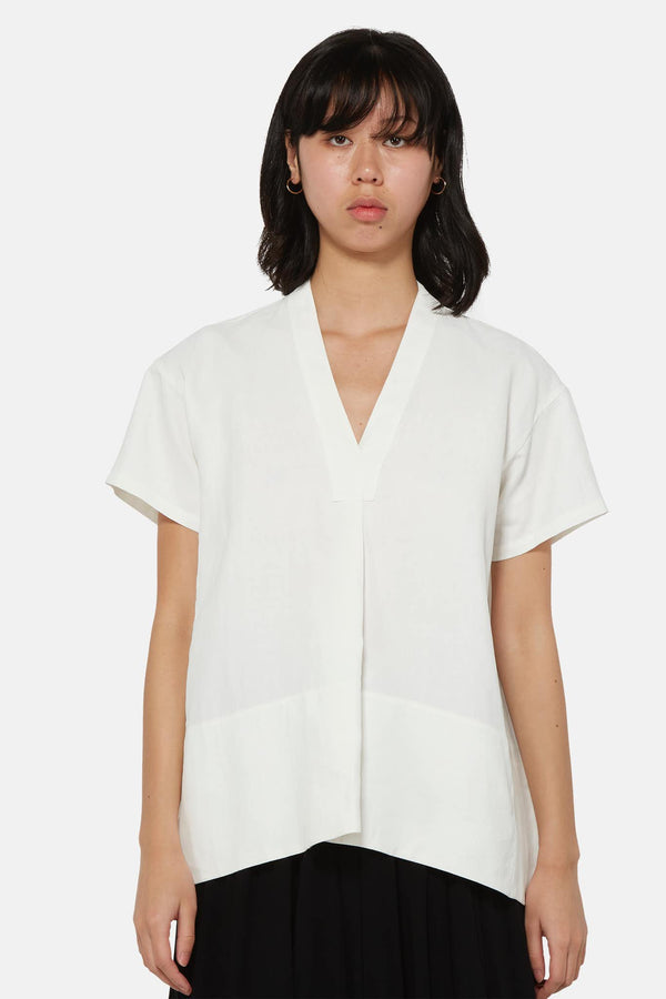 Blouse ample en lin blanc Jil Sander