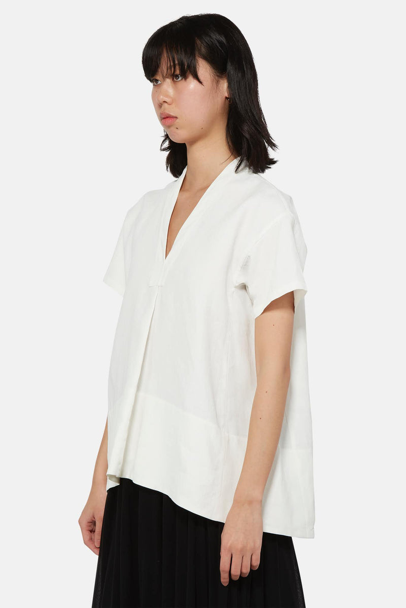 Blouse ample en lin blanc Jil Sander