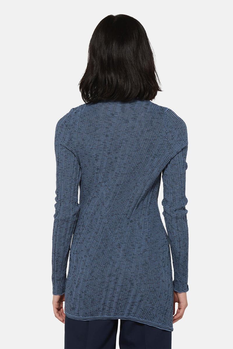 Cardigan texturé asymétrique en coton Jil Sander