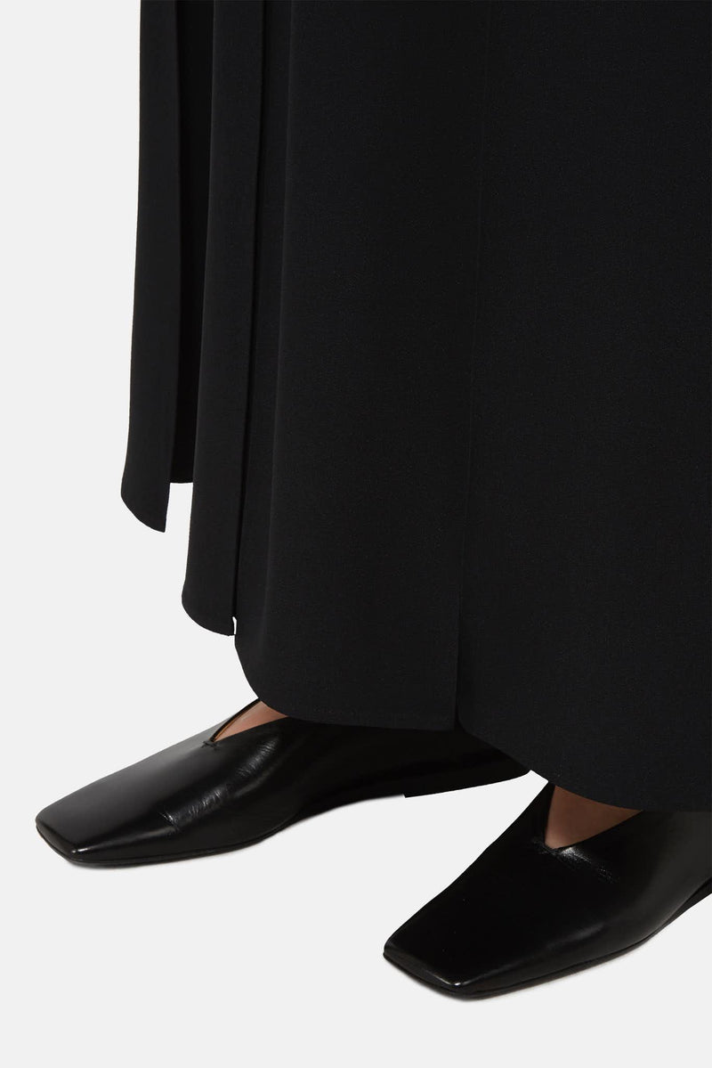 Robe noire à col en V Jil Sander