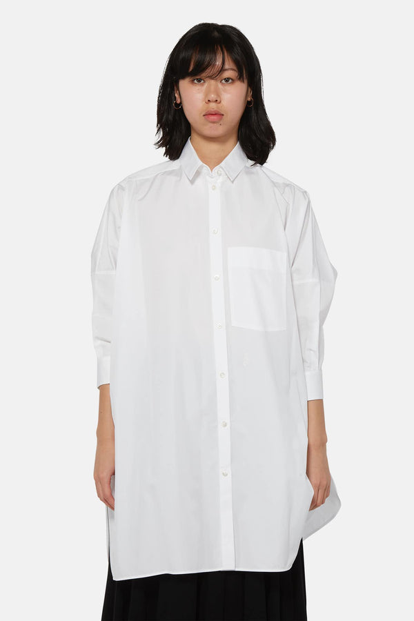 Chemise oversize en coton blanc Jil Sander