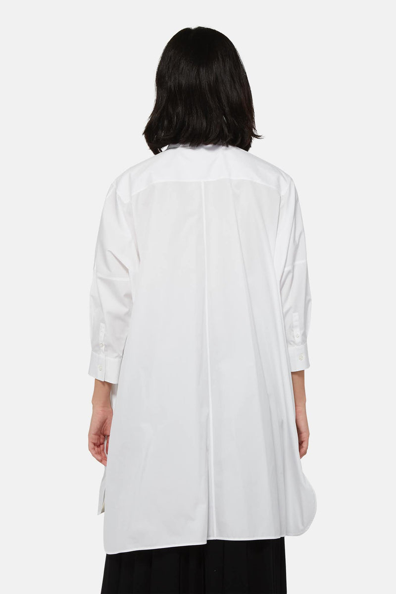 Chemise oversize en coton blanc Jil Sander