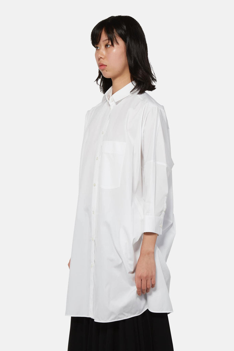 Chemise oversize en coton blanc Jil Sander