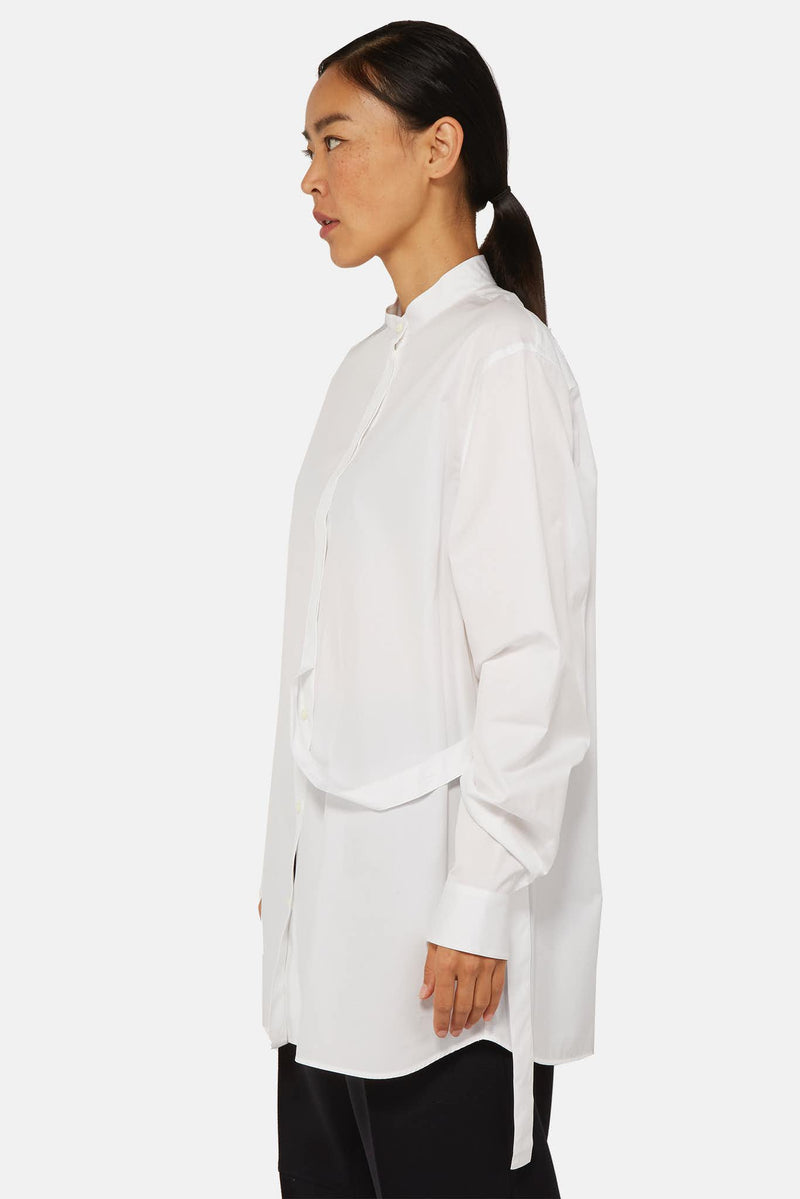 Chemise à empiècement blanche Jil Sander