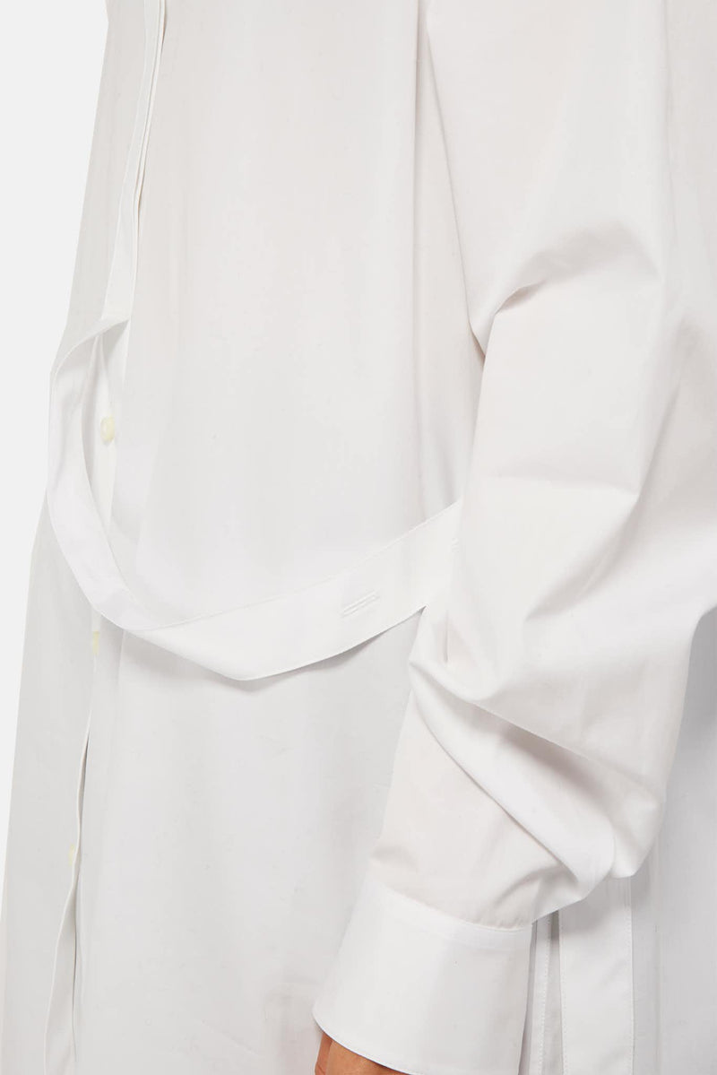 Chemise à empiècement blanche Jil Sander