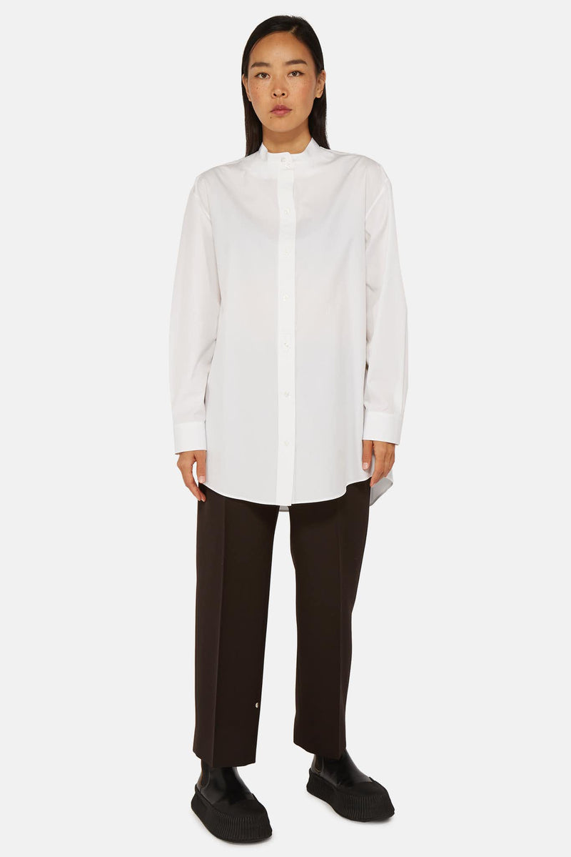 Chemise à empiècement blanche Jil Sander