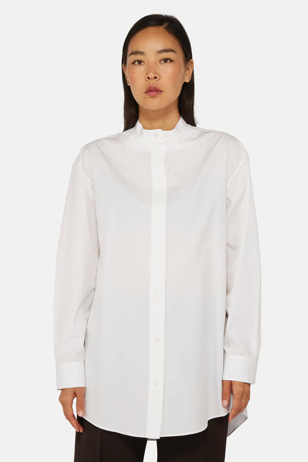 Chemise à empiècement blanche Jil Sander