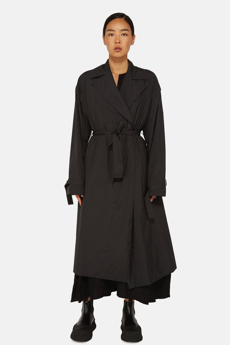 Trench en polyester bleu foncé Jil Sander