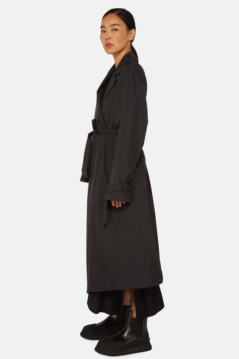 Trench en polyester bleu foncé Jil Sander