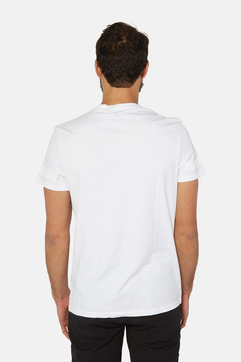 T-shirt en coton blanc Balmain