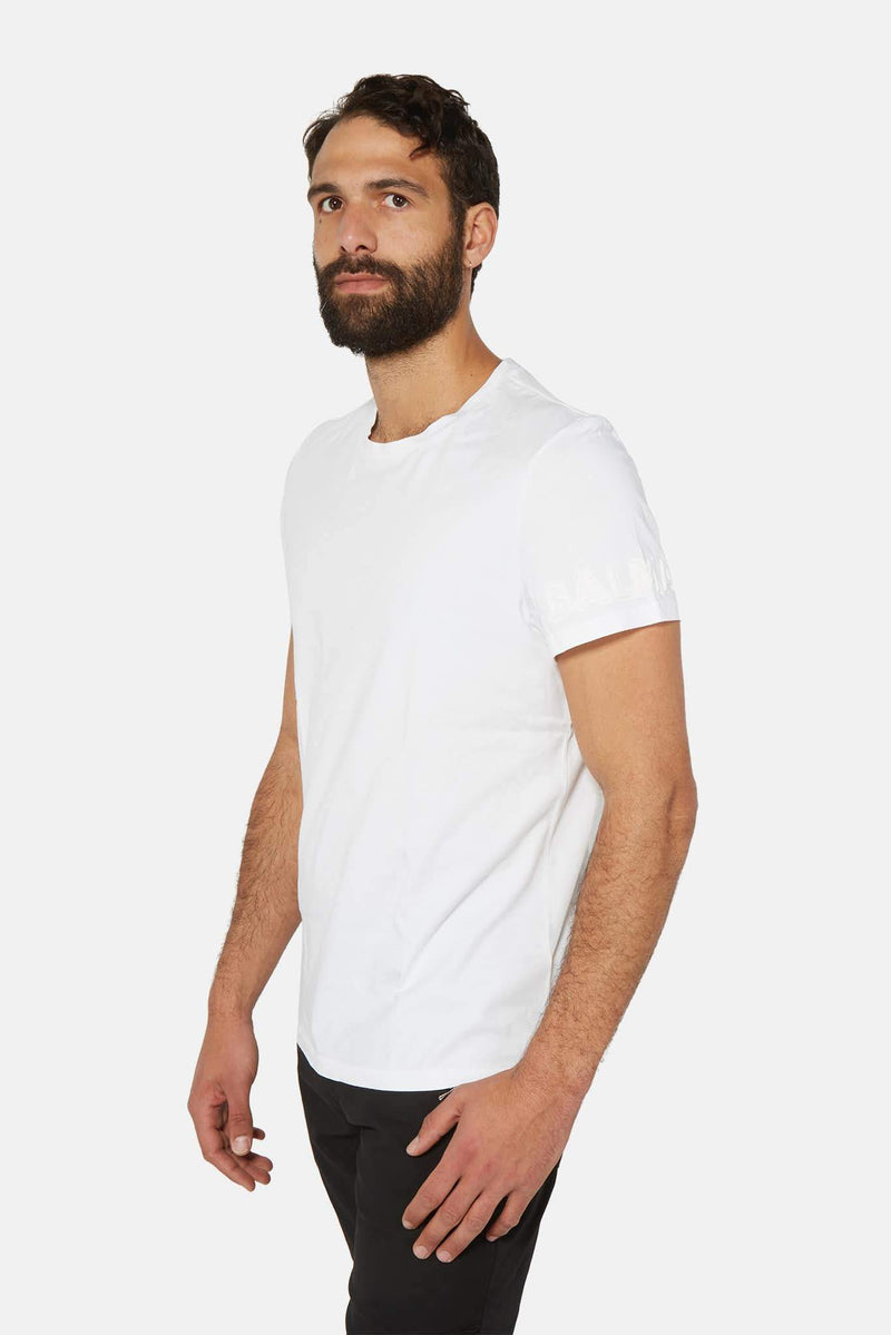 T-shirt en coton blanc Balmain