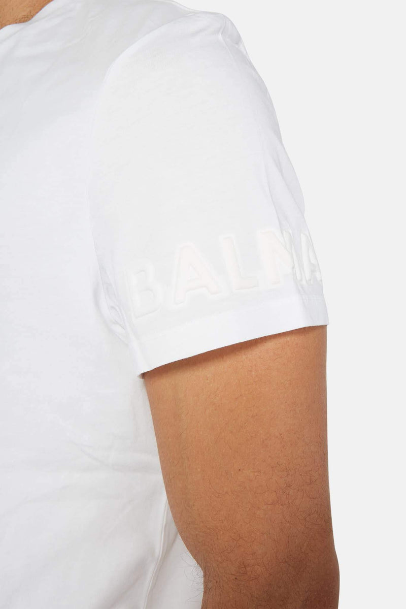 T-shirt en coton blanc Balmain