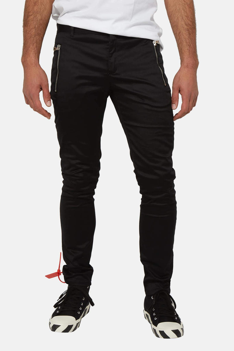 Pantalon slim en coton noir Balmain