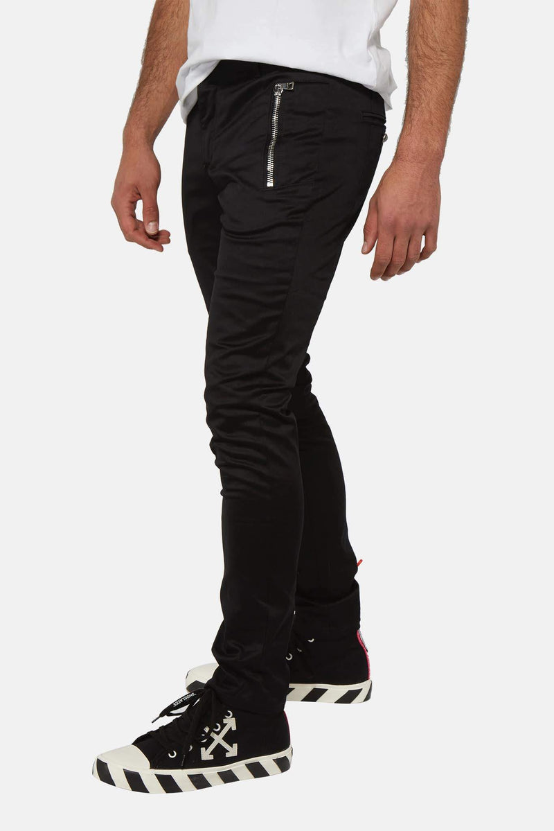 Pantalon slim en coton noir Balmain