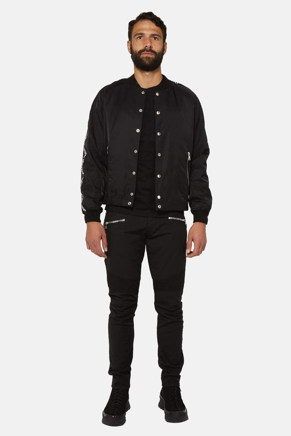 Blouson aviateur noir Balmain