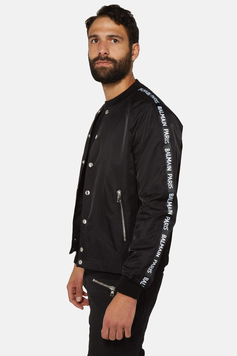 Blouson aviateur noir Balmain