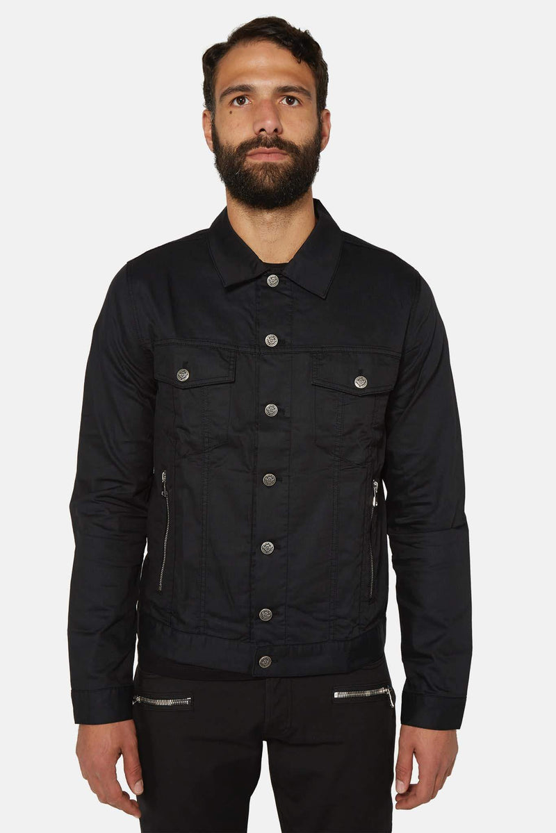 Veste en jean noir  Balmain