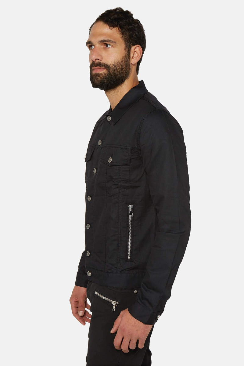 Veste en jean noir  Balmain