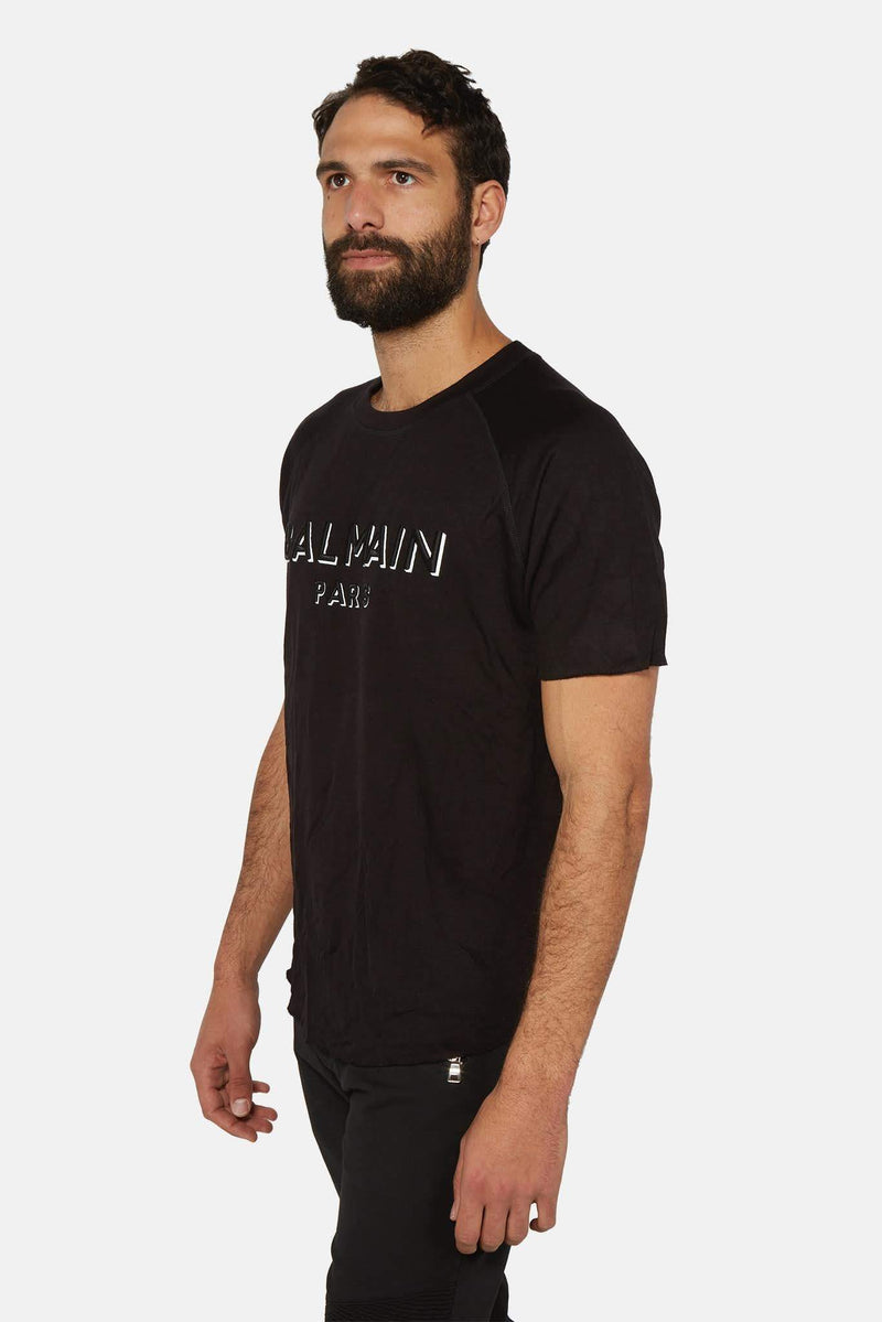 T-shirt en coton noir Balmain