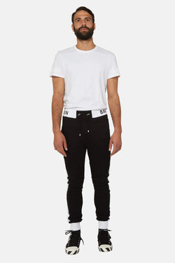 Pantalon de jogging noir à logo Balmain