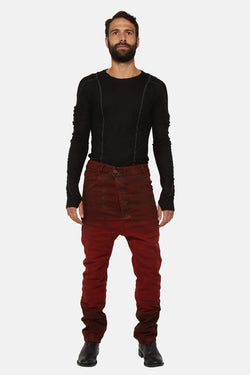 Jean rouge délavé Boris Bidjan Saberi