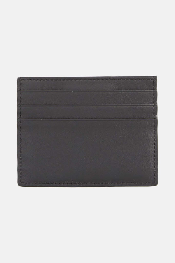 Porte-cartes noir et vert en cuir Fendi