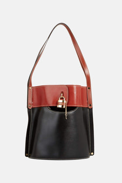 Sac seau bicolore en cuir "Aby Bucket" Chloé