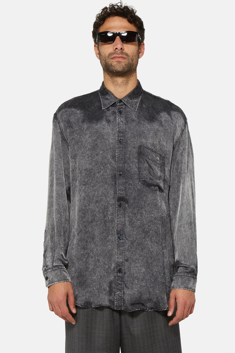 Chemise grise à effet délavé Balenciaga