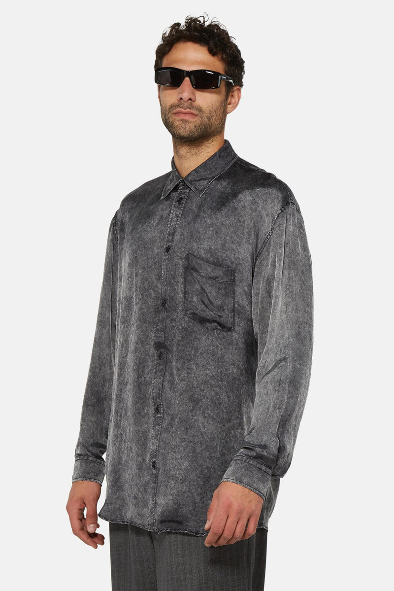 Chemise grise à effet délavé Balenciaga