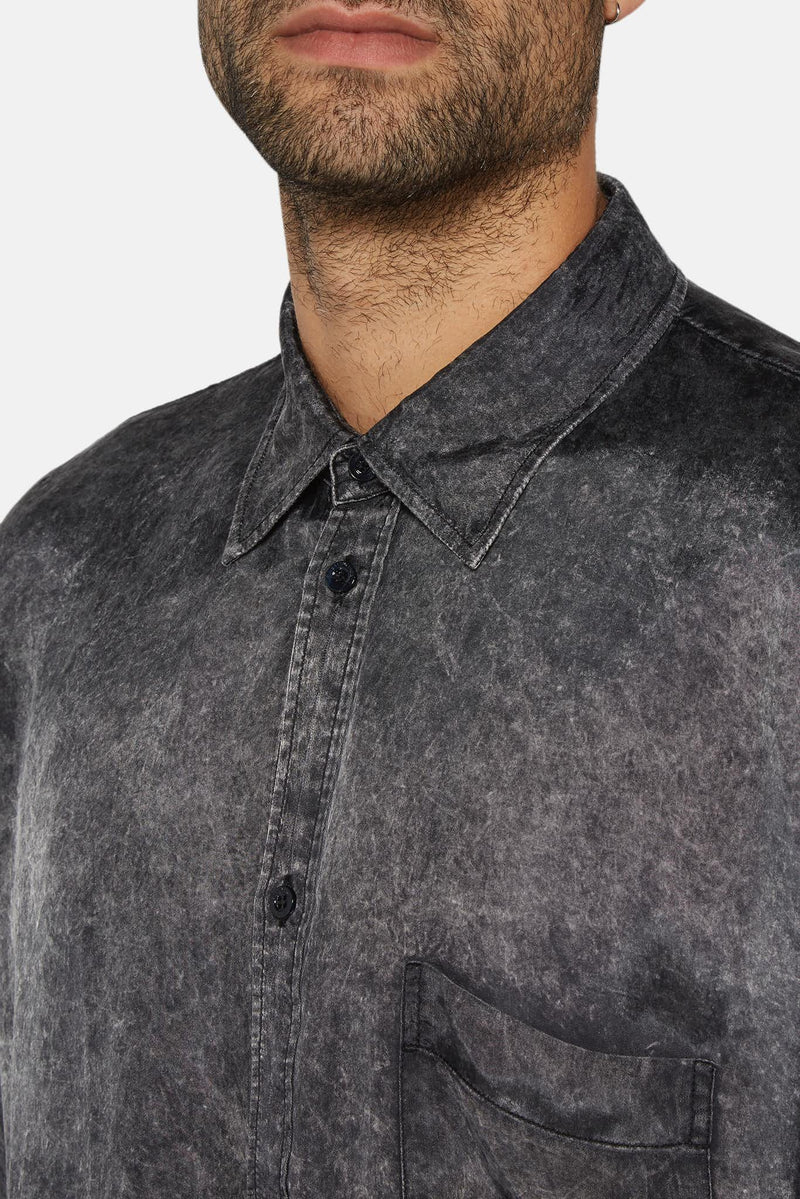 Chemise grise à effet délavé Balenciaga