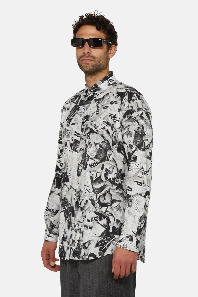 Chemise à imprimé noir et blanc Balenciaga