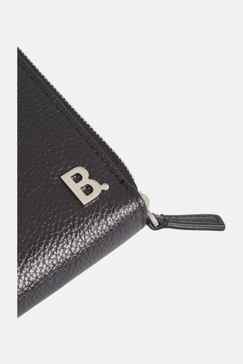 Portefeuille noir en cuir "Continental B." Balenciaga