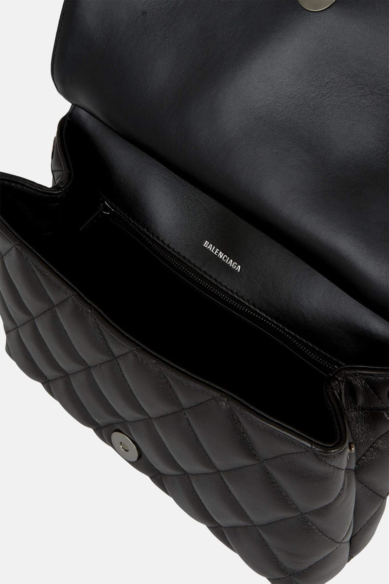 Sac noir en cuir matelassé  Balenciaga