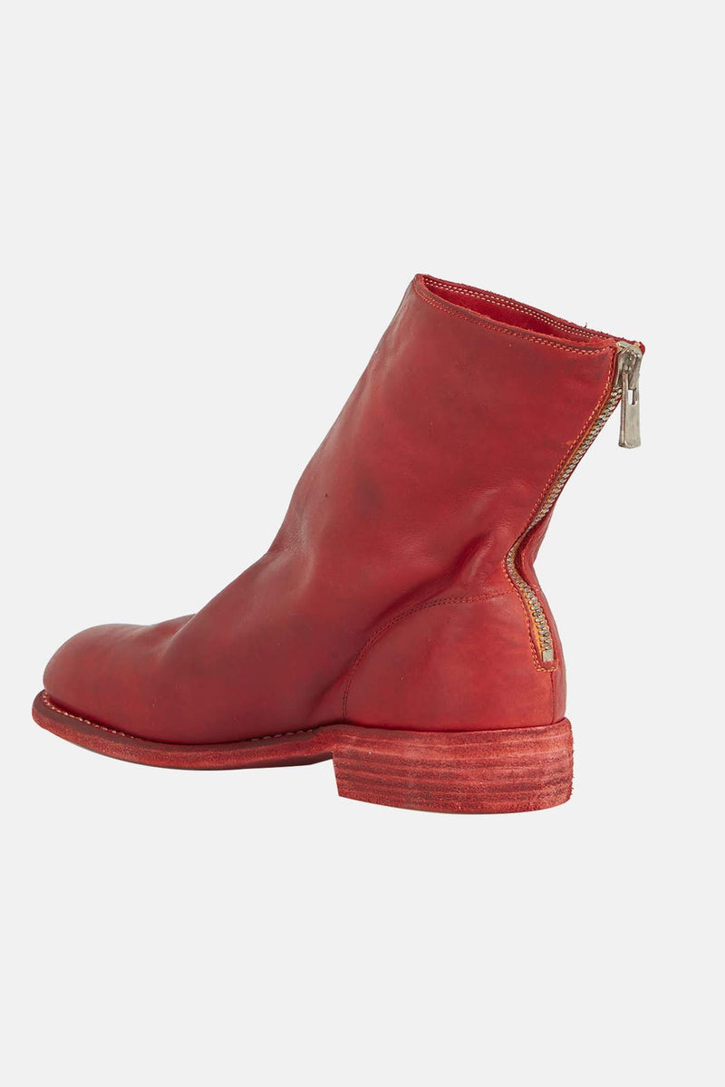 Bottines rouges en cuir de cheval Guidi