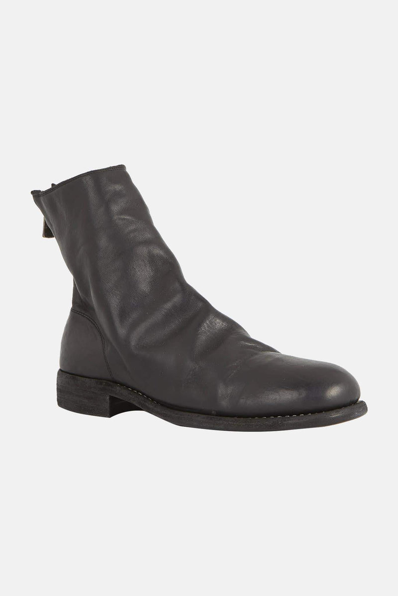 Bottines noires en cuir de cheval Guidi