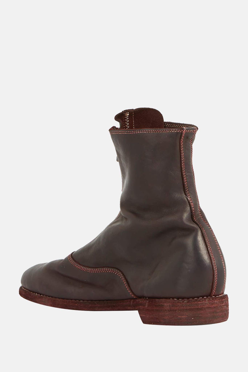 Bottines bordeaux en cuir de cheval "210" Guidi