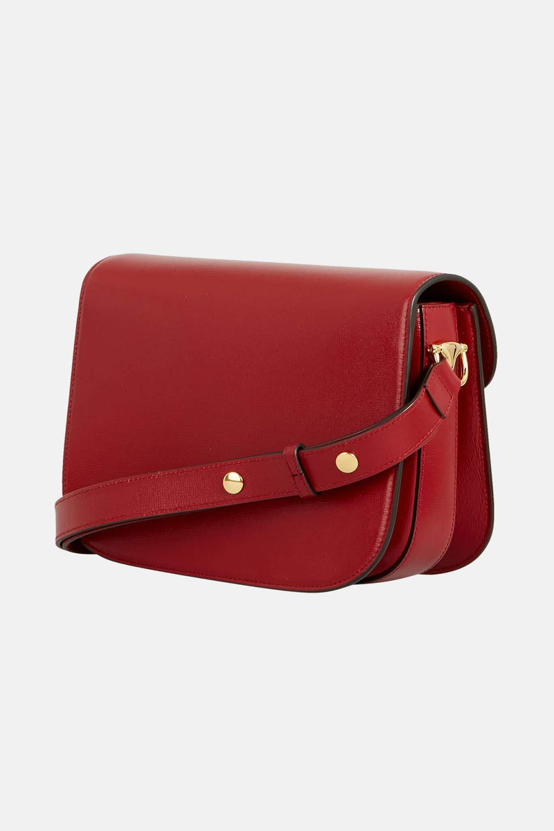 Sac porté épaule rouge en cuir Gucci