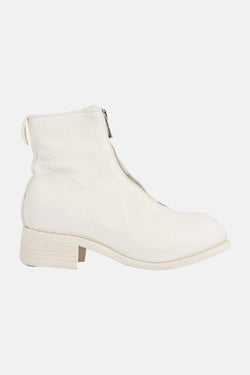 Bottines blanches en cuir de cheval Guidi