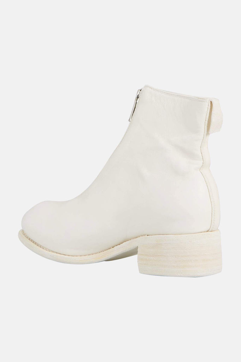 Bottines blanches en cuir de cheval Guidi