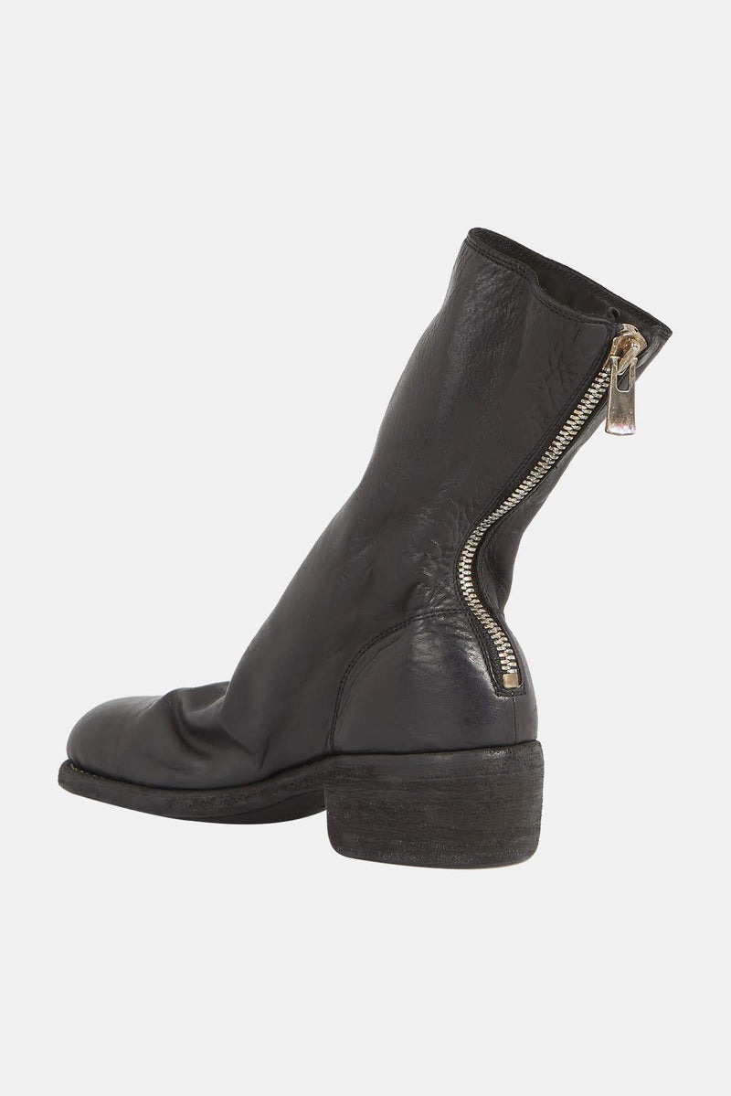 Bottines noires en cuir de cheval Guidi