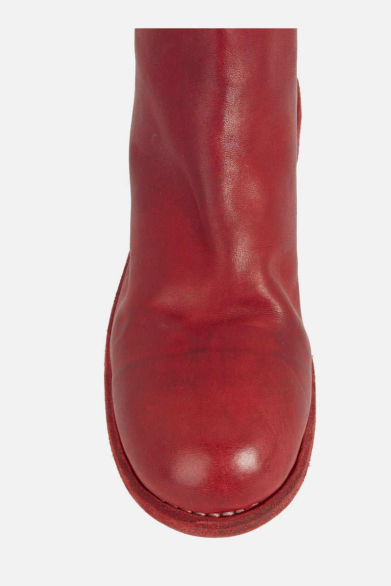 Bottines rouges en cuir de cheval Guidi