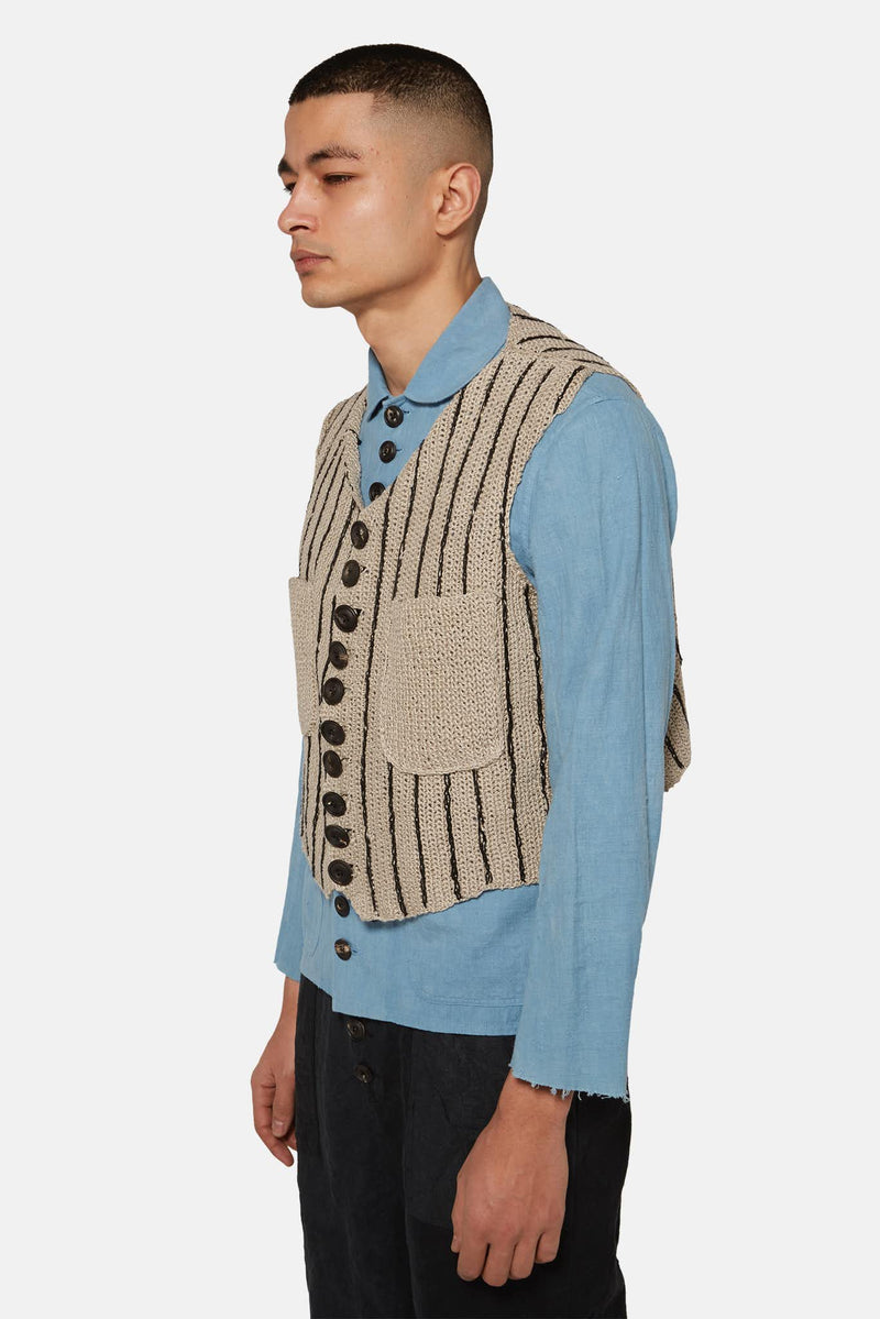 Gilet en tricot gris John Alexander Skelton