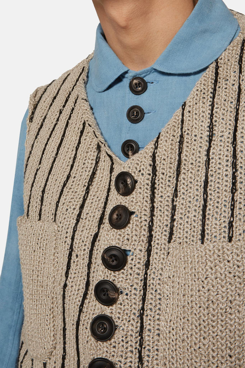 Gilet en tricot gris John Alexander Skelton