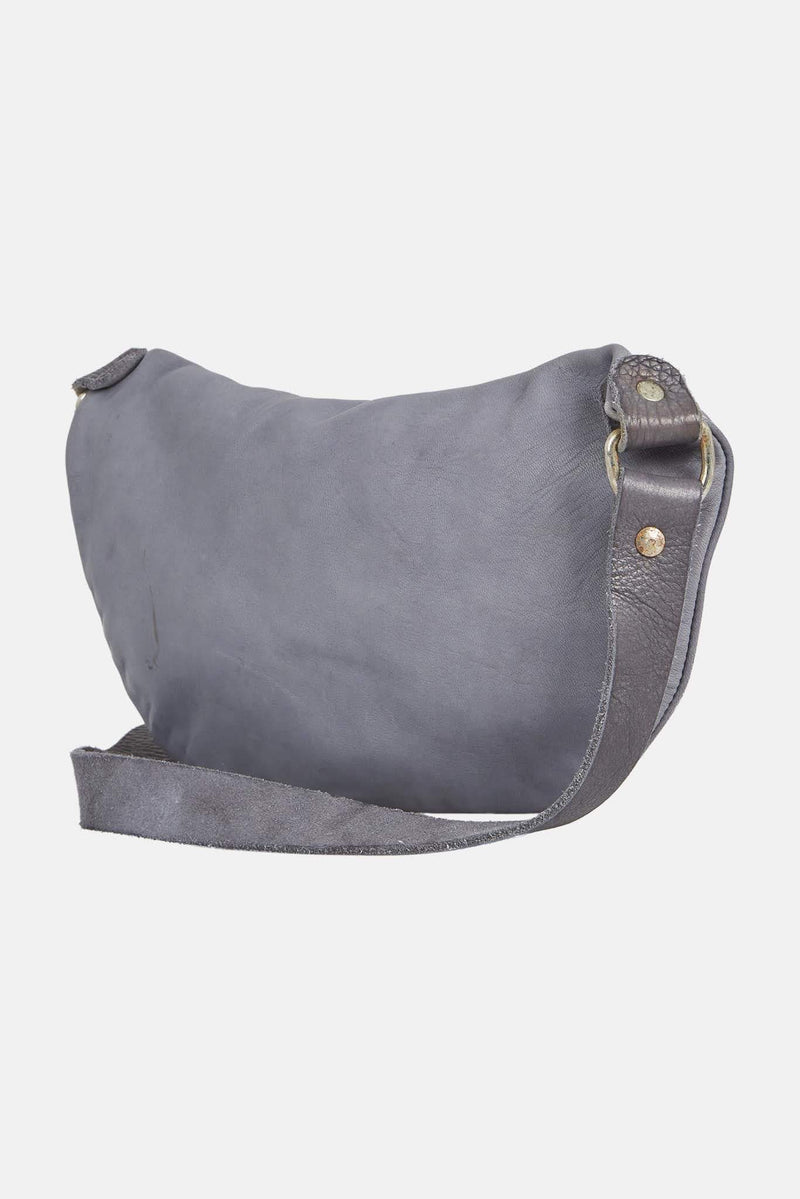 Sac bandoulière gris en cuir de cheval Guidi