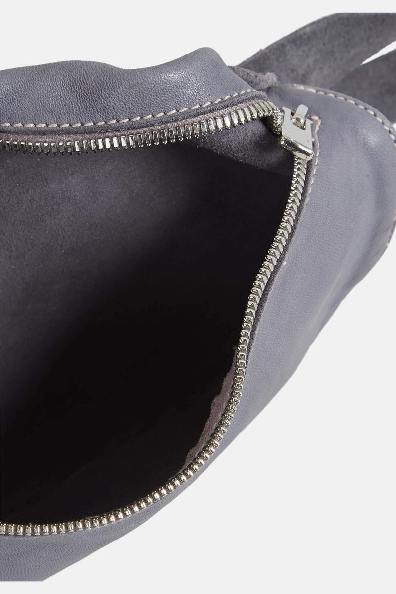 Sac bandoulière gris en cuir de cheval Guidi